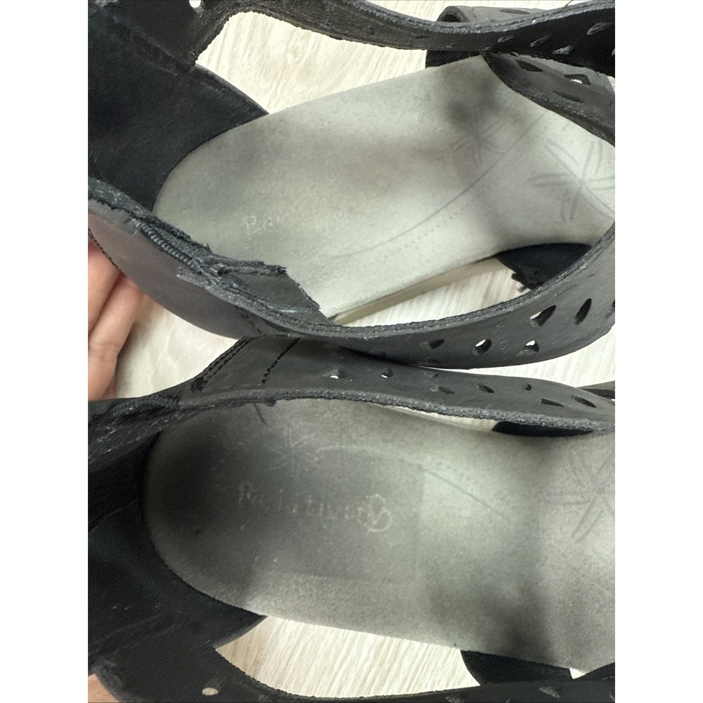 Baretraps Womens Black Cutout Wrap Crisscross Comfort Heel Zip Flat Sandals 7.5 - Picture 4 of 13